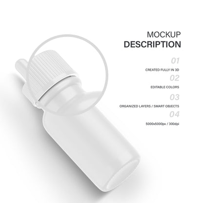 Glossy Dropper Bottle - Editable Lid