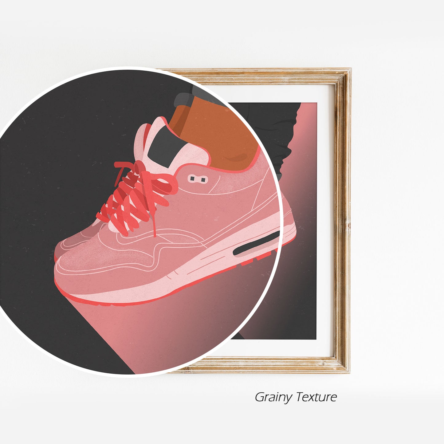 Pink Girl Sneakers - Digital Illustration | Ready to Print Wall Art