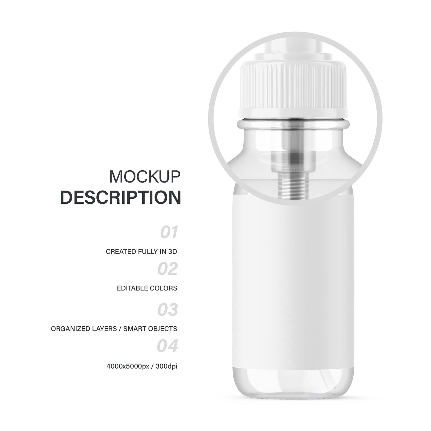 Clear Pump Bottle - Soap Bottle - Editable Lid