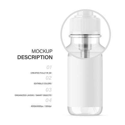 Clear Pump Bottle - Soap Bottle - Editable Lid