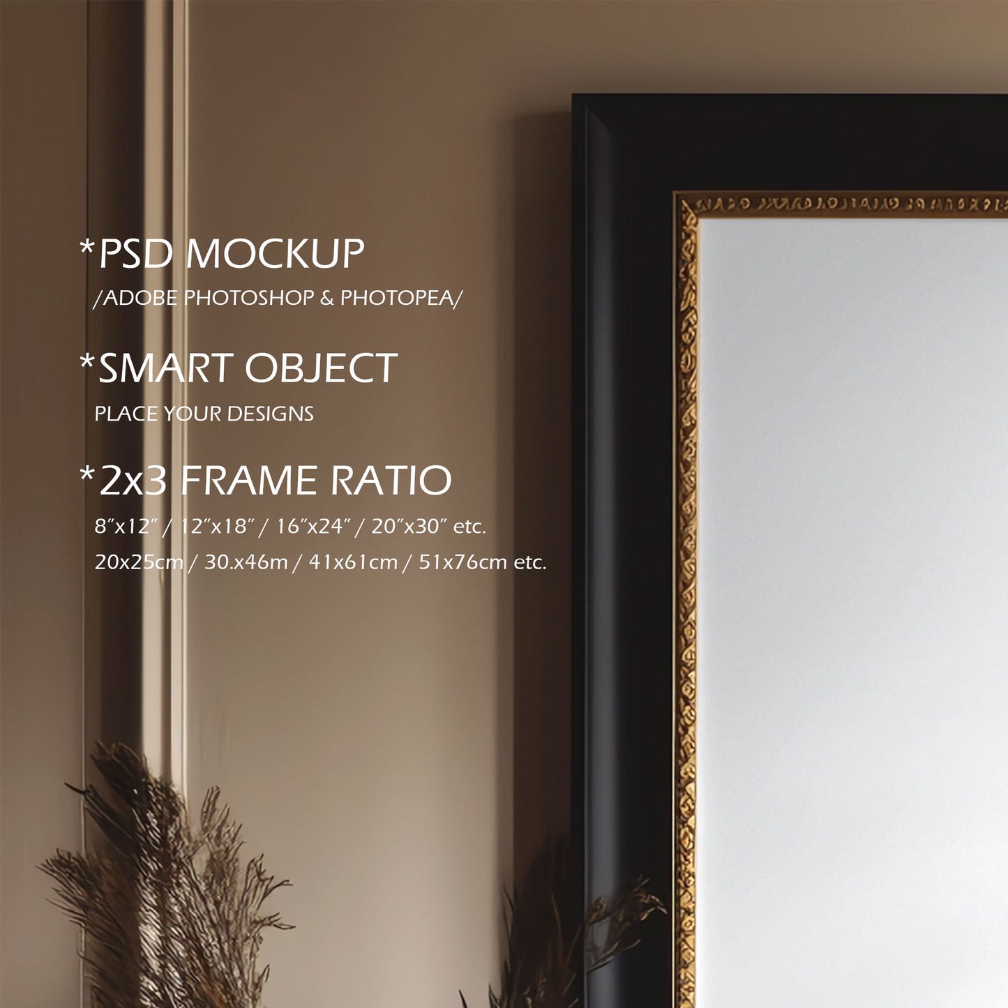 Picture Frame Mockup - 2:3 Frame Ratio - Victorian Style