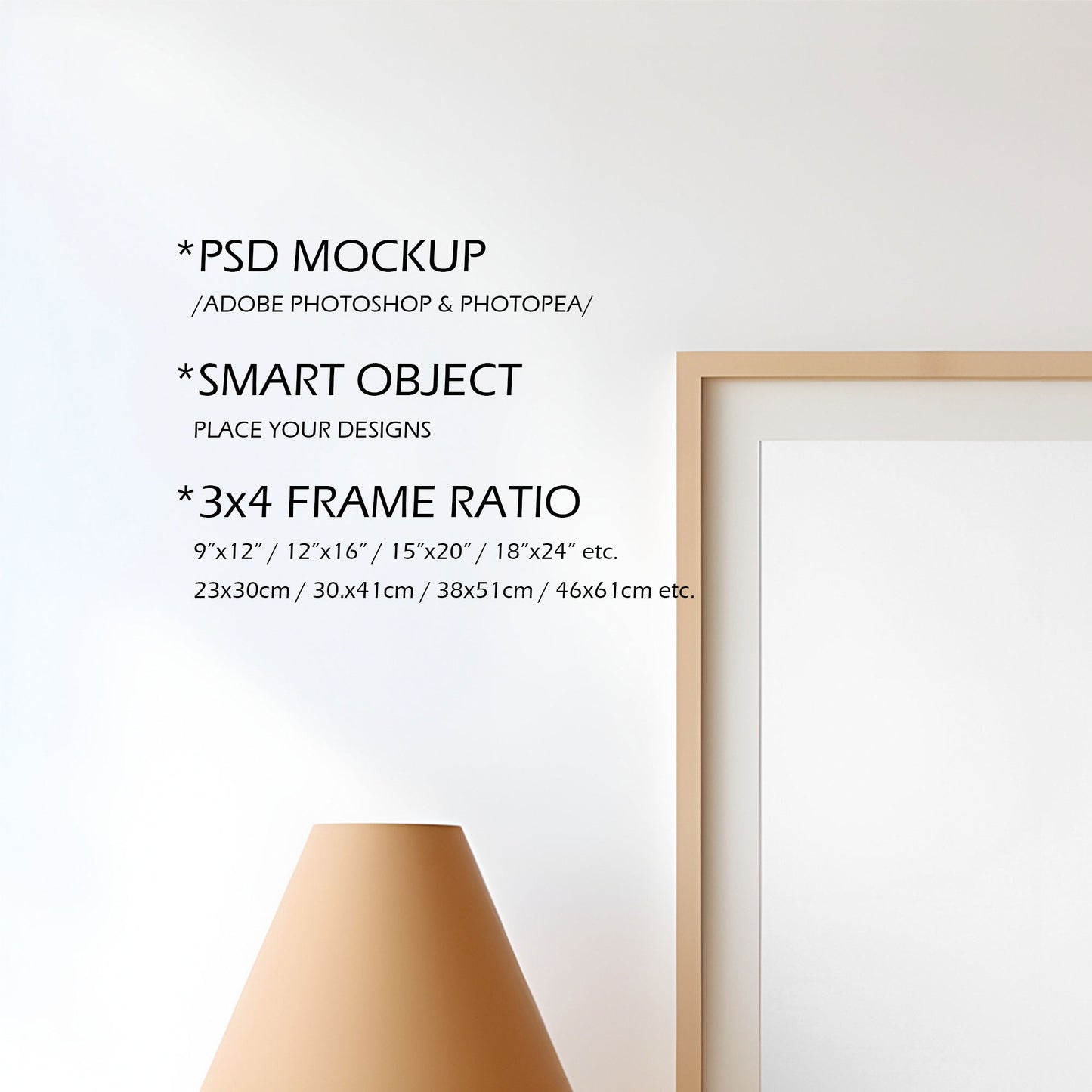 Nursery Picture Frame Mockup - 3:4 Frame Ratio - Boho Edition