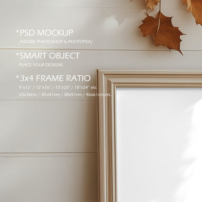 Fall Edition Frame Mockup - 3:4 Frame Ratio