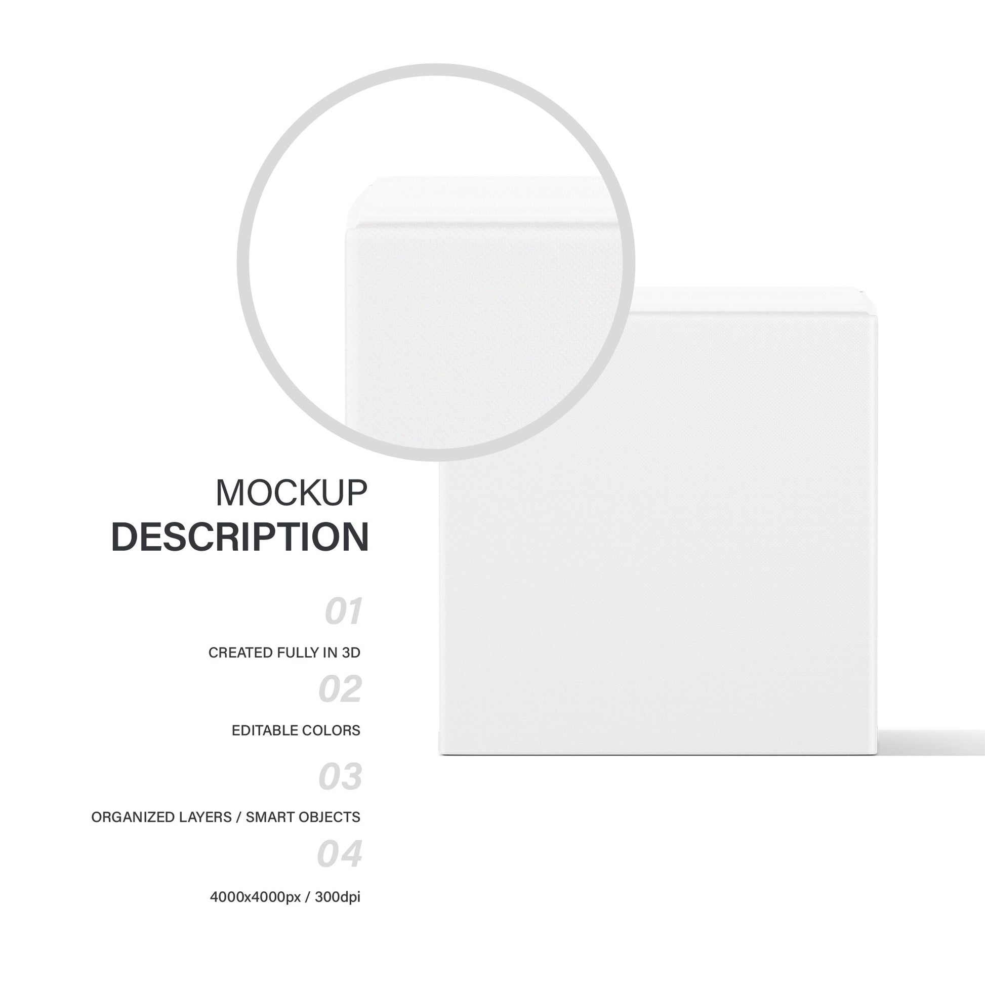 Square Paper Box - 4 Mockups Bundle