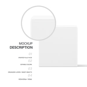 Square Paper Box - 4 Mockups Bundle