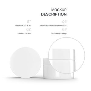 Plastic Cream Jar - Cosmetic Mockup