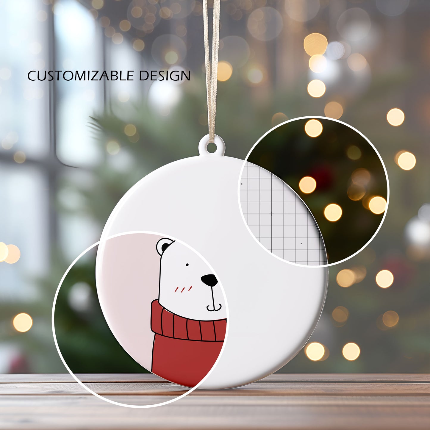 Digital Ceramic Christmas Ornament Mockup