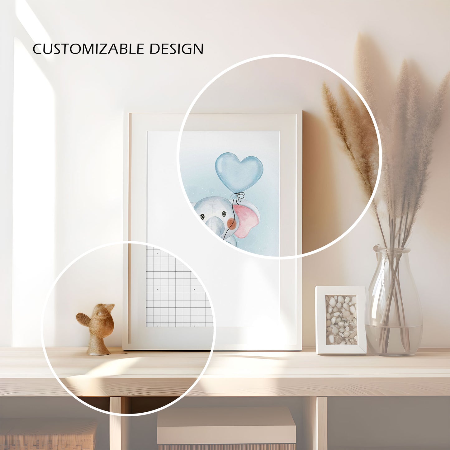 Nursery Picture Frame Mockup - 2:3 Frame Ratio - Boho Edition