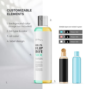 Oil in Clear Flip Top Bottle - 100 ml