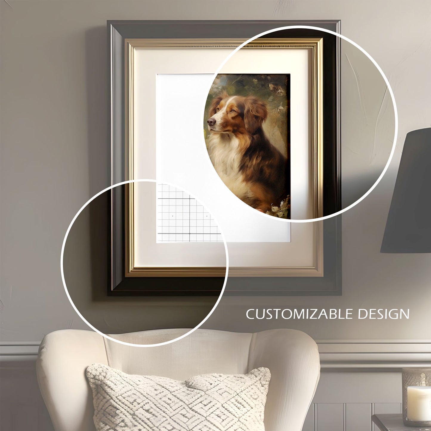 Picture Frame Mockup - 4:5 Frame Ratio - Victorian Style