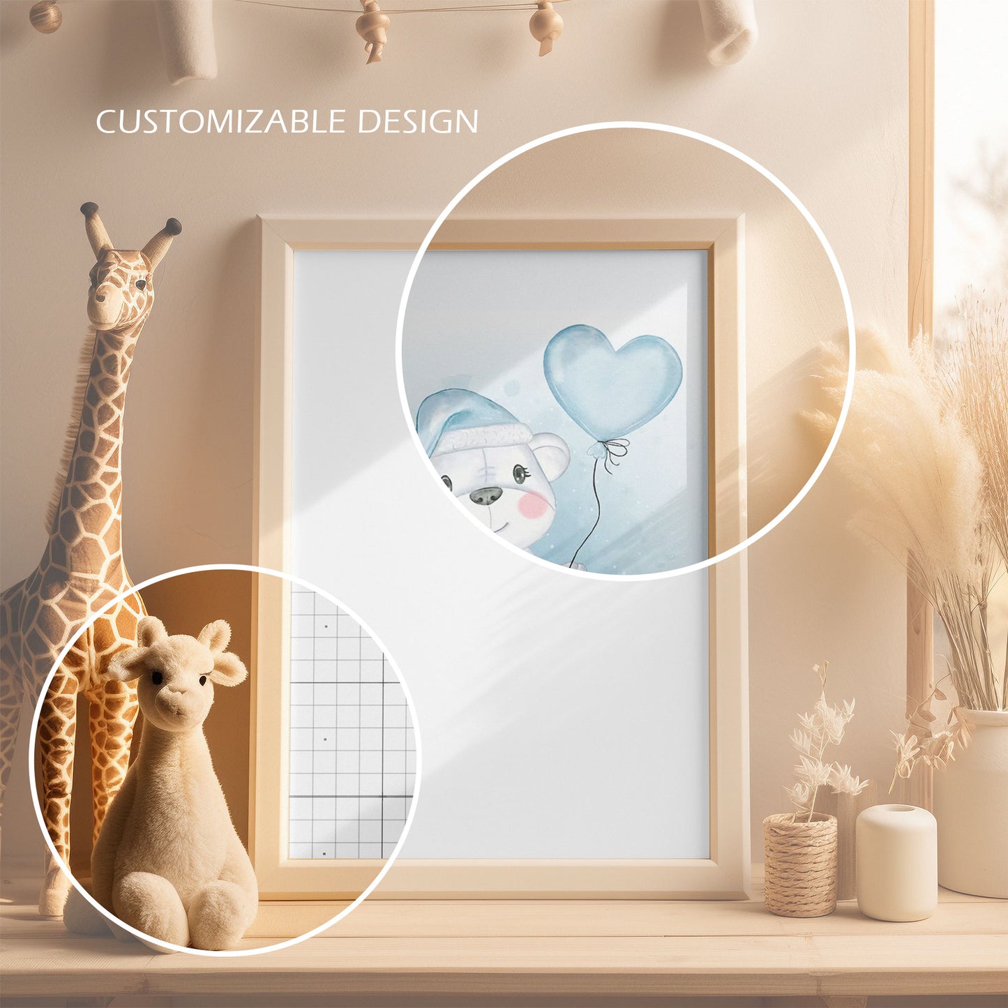 Nursery Picture Frame Mockup - 2:3 Frame Ratio - Boho Edition