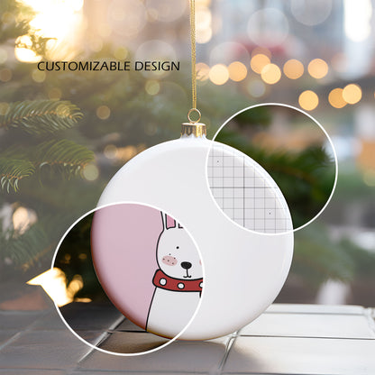 Digital Ceramic Christmas Ornament Mockup