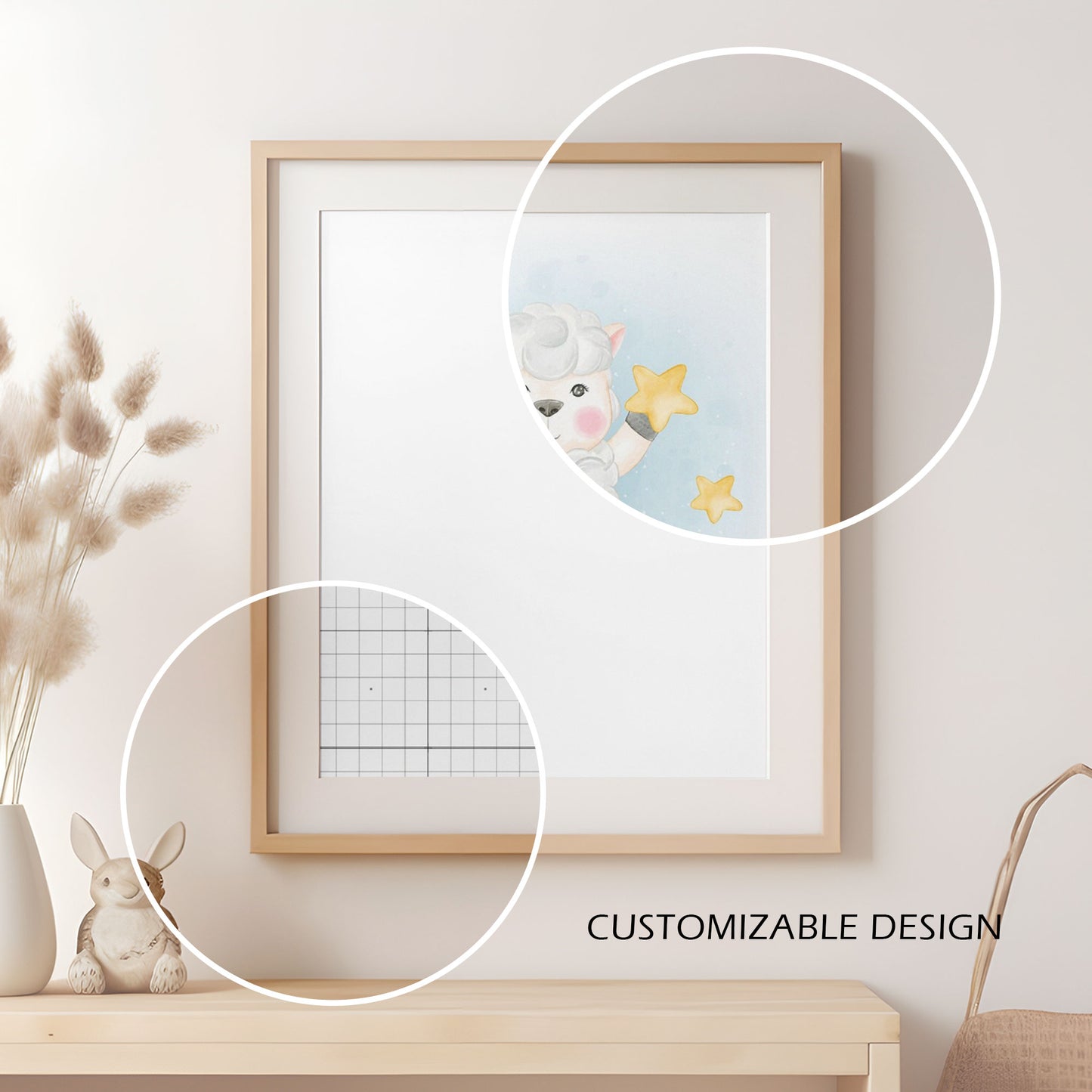 Nursery Picture Frame Mockup - 4:5 Frame Ratio - Boho Edition