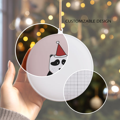 Digital Ceramic Christmas Ornament Mockup