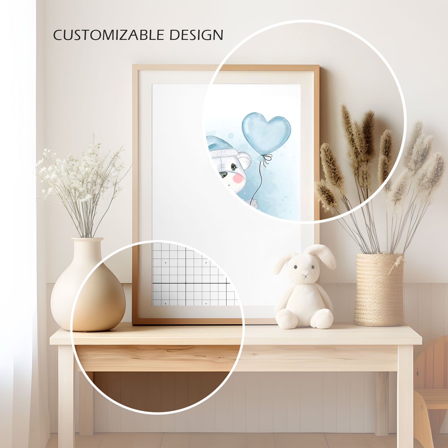 Nursery Picture Frame Mockup - 2:3 Frame Ratio - Boho Edition