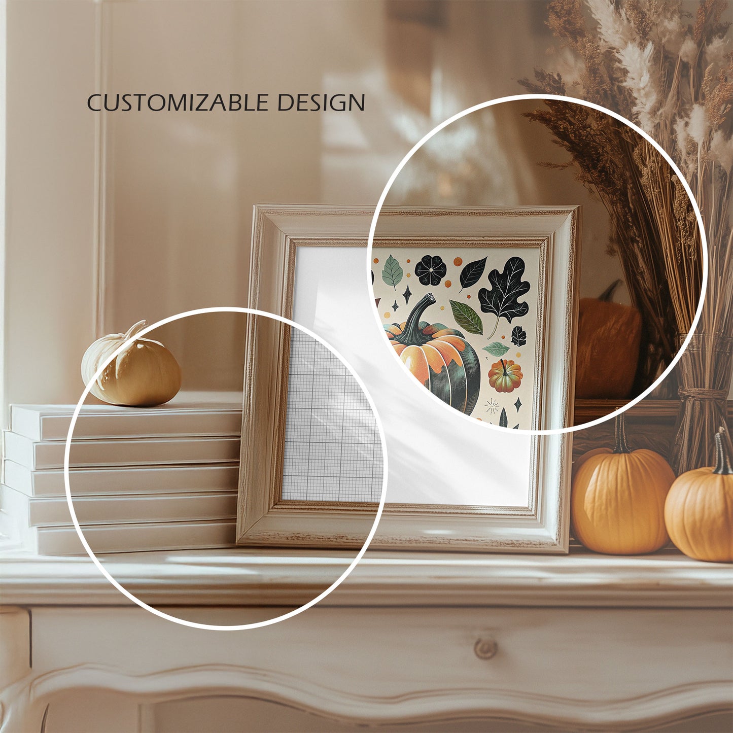 Fall Edition Picture Frame Mockup - Square Frame Size