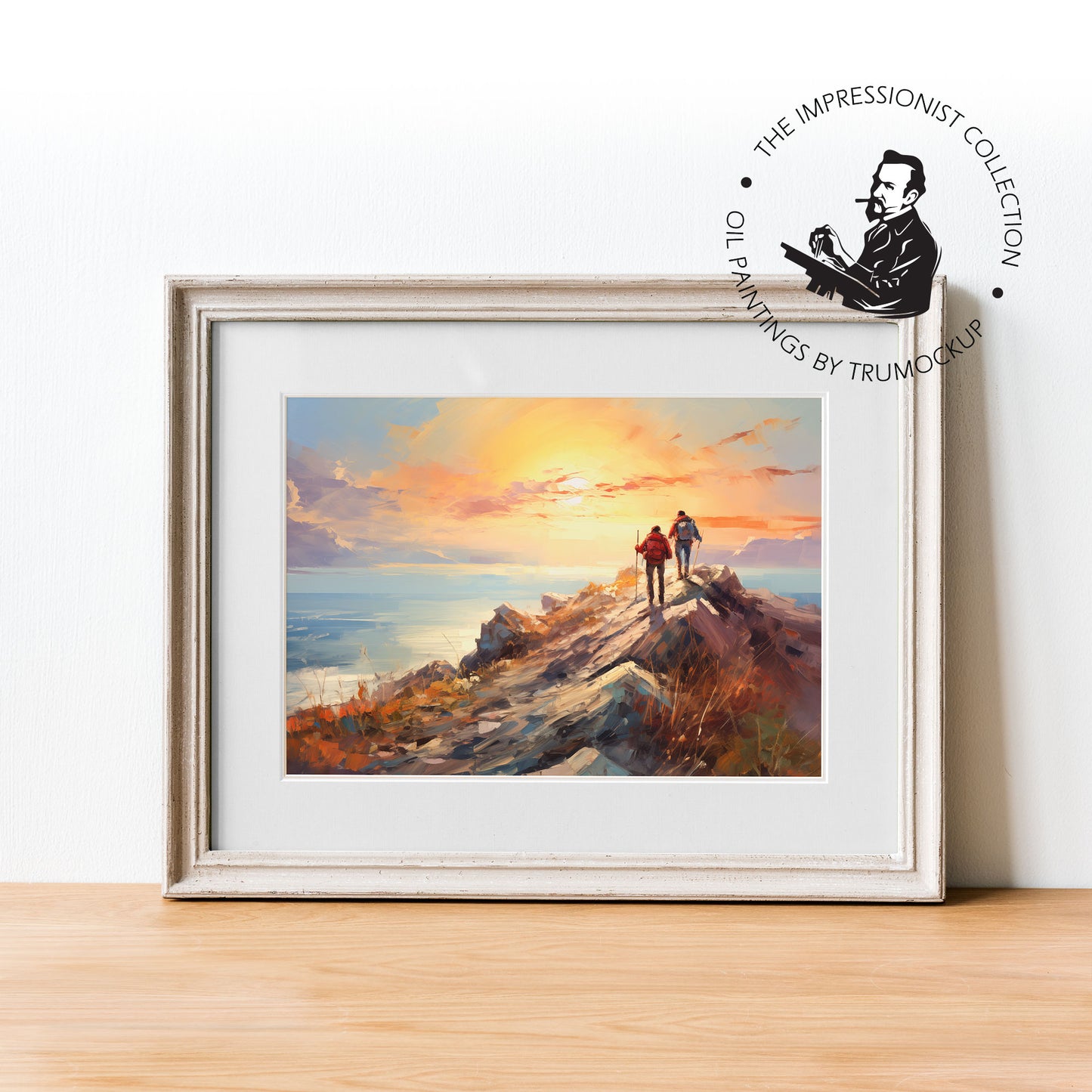 Mountain Climbers - Impressionism Collection - Digital Oil Painting | Printable Wall Art