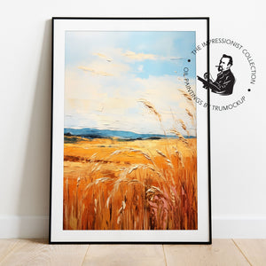 Autumn Field - Impressionism Collection - Digital Oil Painting | Printable Wall Art