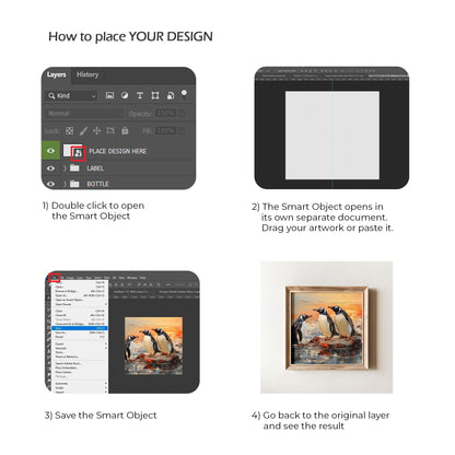 Picture Frame Mockup - Square Frame Size