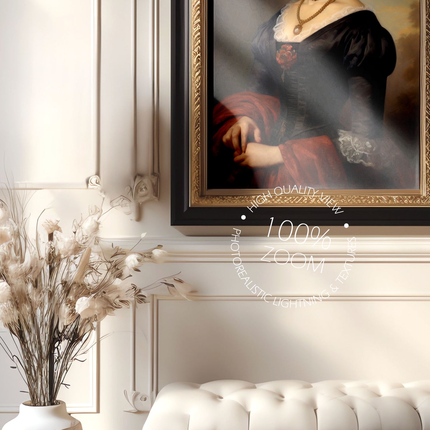 Picture Frame Mockup - ISO Frame Size - Victorian Style