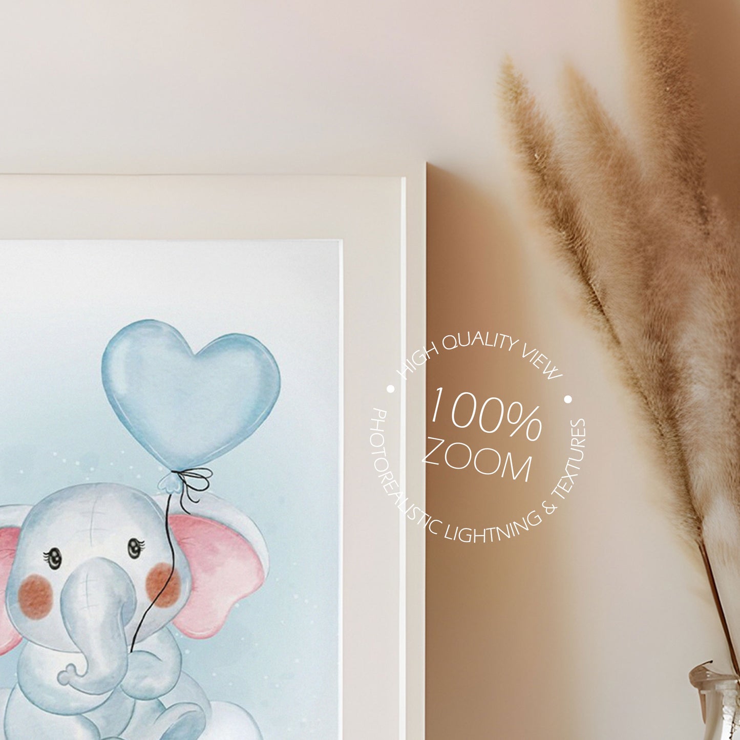 Nursery Picture Frame Mockup - 2:3 Frame Ratio - Boho Edition