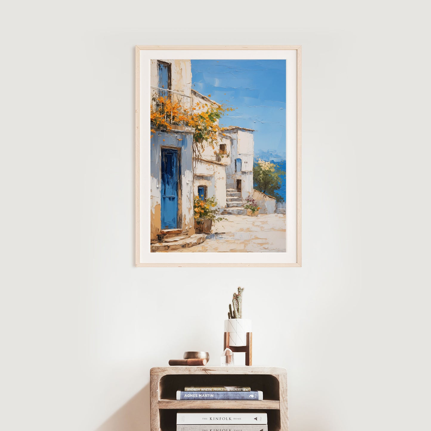 Italian Village By The Sea - Impressionism Collection - Digital Oil Painting | Printable Wall Art