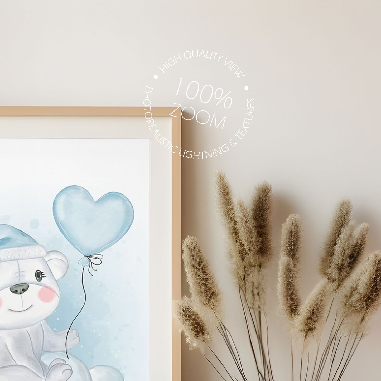 Nursery Picture Frame Mockup - 2:3 Frame Ratio - Boho Edition