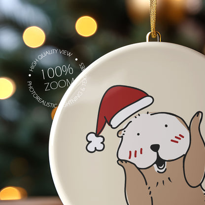 Digital Ceramic Christmas Ornament Mockup