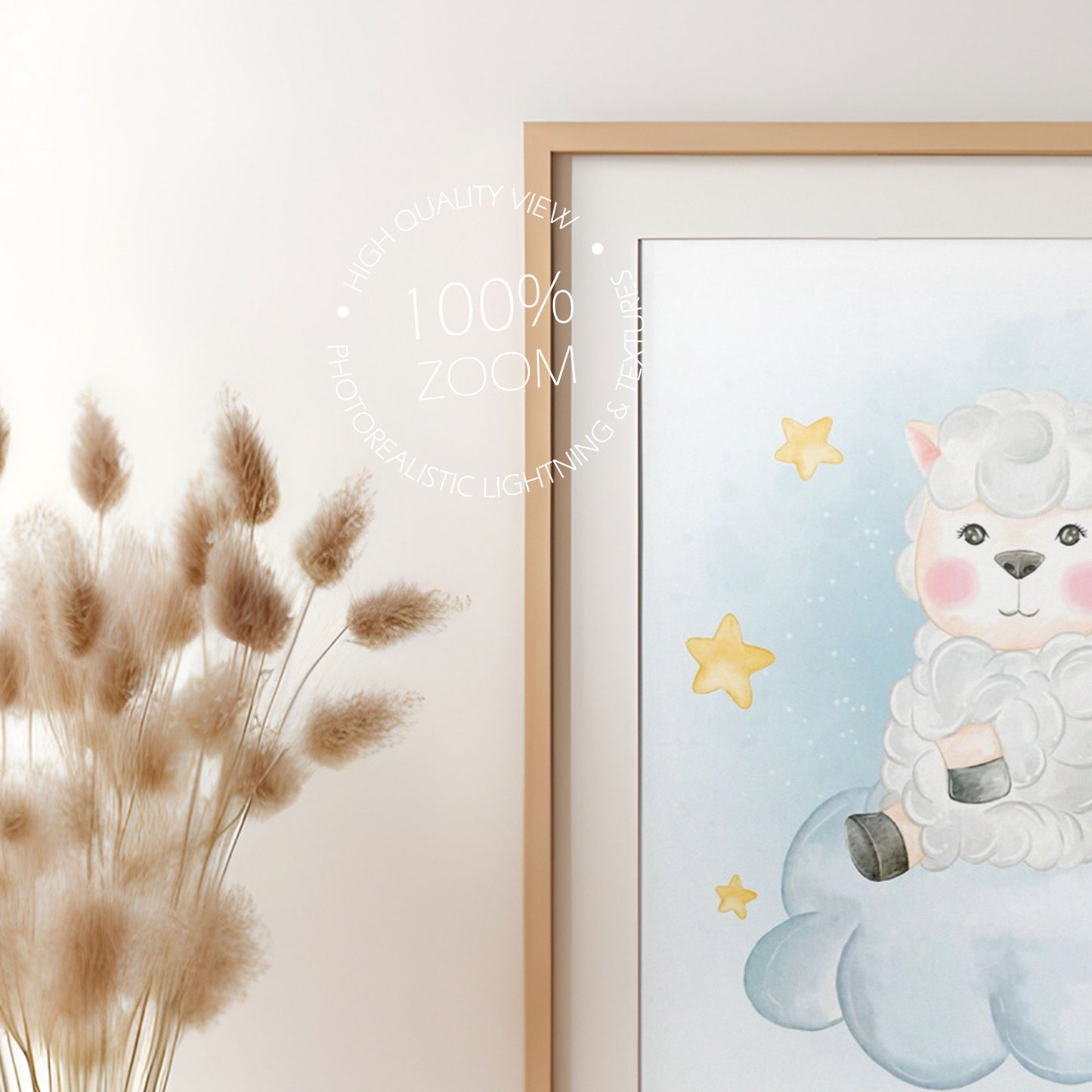 Nursery Picture Frame Mockup - 4:5 Frame Ratio - Boho Edition