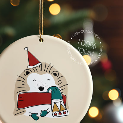 Digital Ceramic Christmas Ornament Mockup