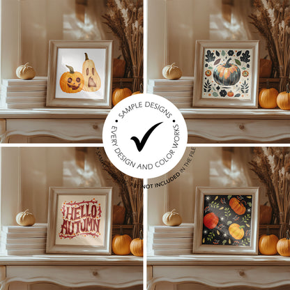 Fall Edition Picture Frame Mockup - Square Frame Size