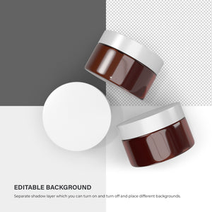 Amber Cream Jars - Cosmetic Mockup