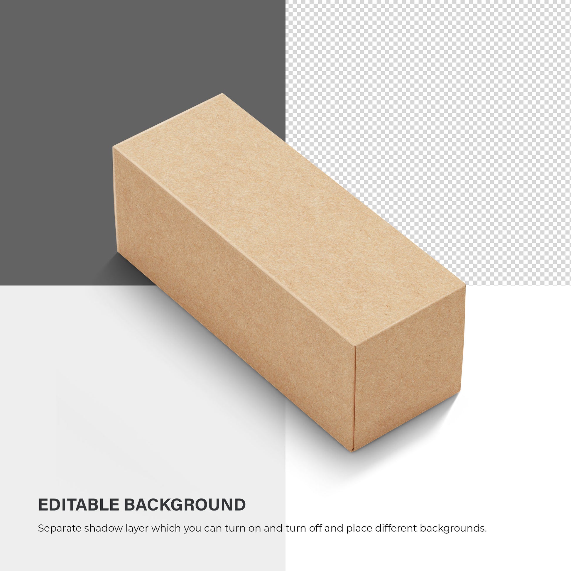 Tall Cardboard Box - 5 Mockups Bundle