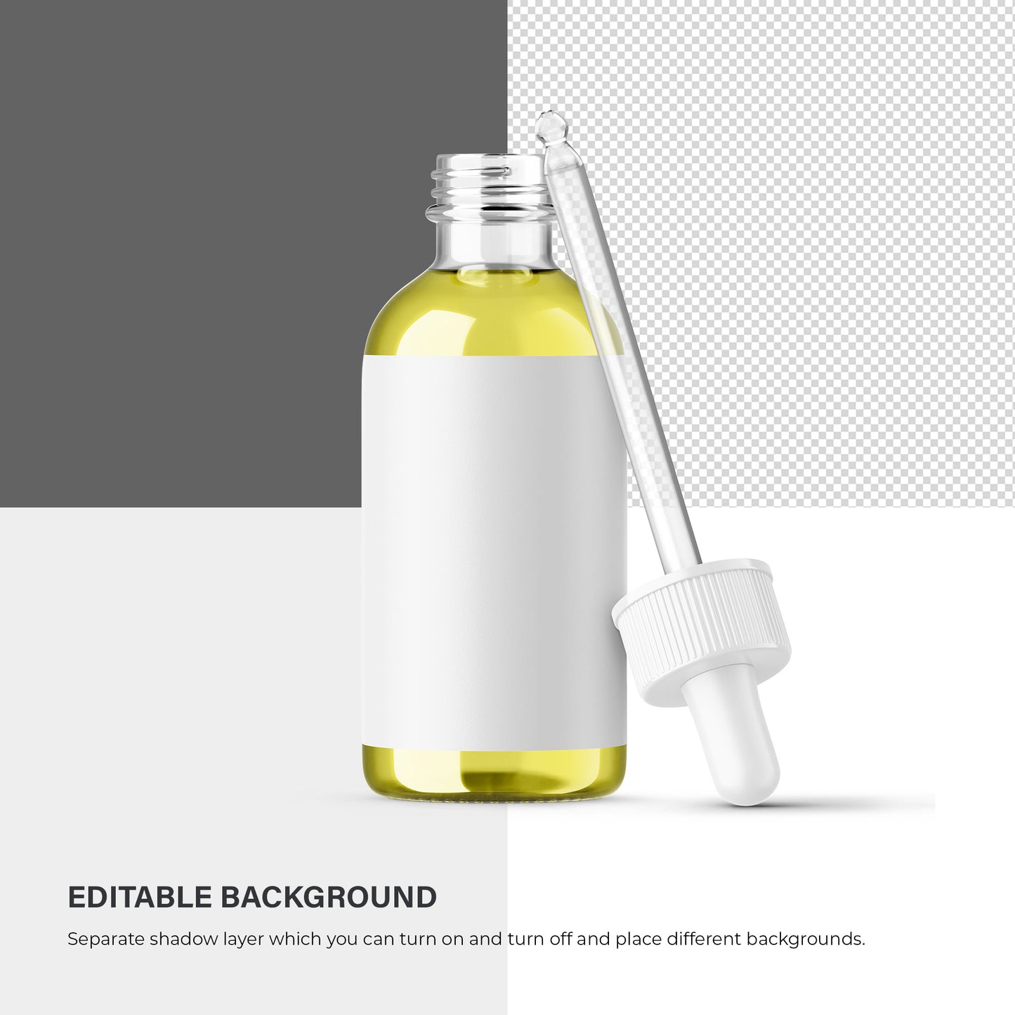 Clear Dropper Bottle - Editable Oil Color