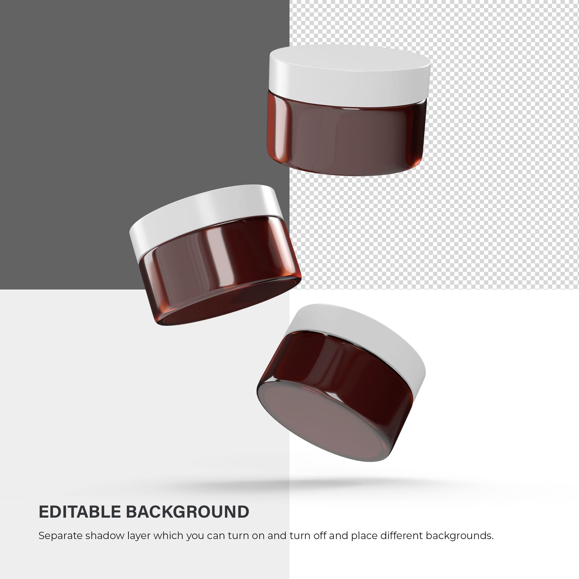 Amber Cream Jars - Cosmetic Mockup