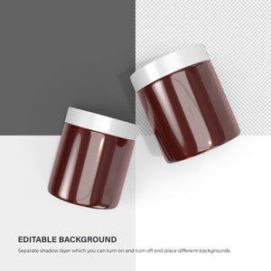 Amber Cream Jars - Cosmetic Mockup