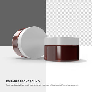 Amber Cream Jars - Cosmetic Mockup