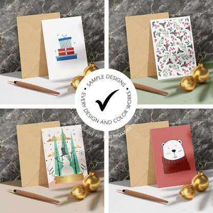 Digital Greeting Card With Envelope 5"x7" - Christmas Edition Vol.1