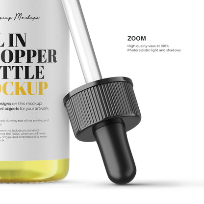 Clear Dropper Bottle - Editable Oil Color