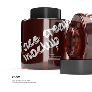 Amber Cosmetic Jars - 6 Mockups Bundle