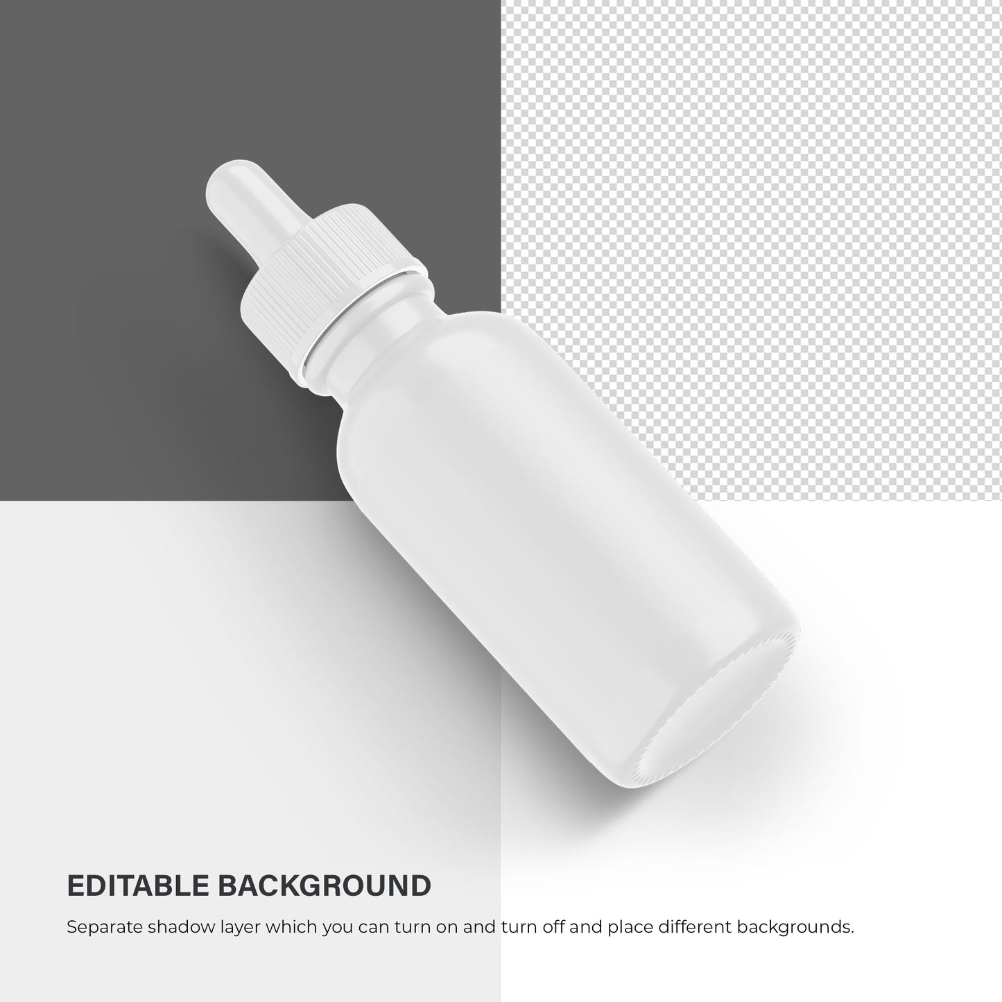 Glossy Dropper Bottle - Editable Lid