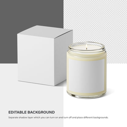 Candle in Clear Glass Jar With Box - Editable Wick