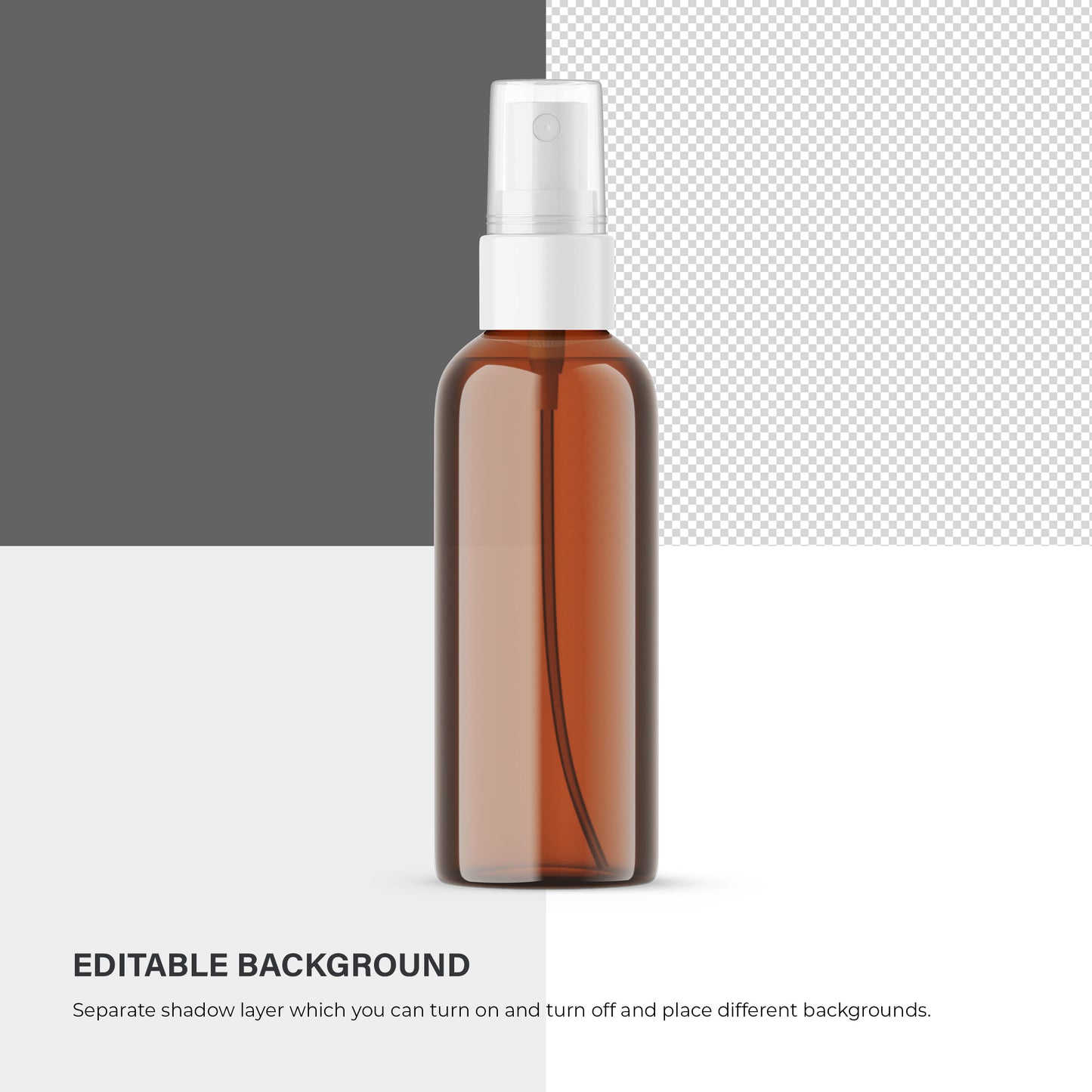 Amber Spray Bottle - Editable Lid