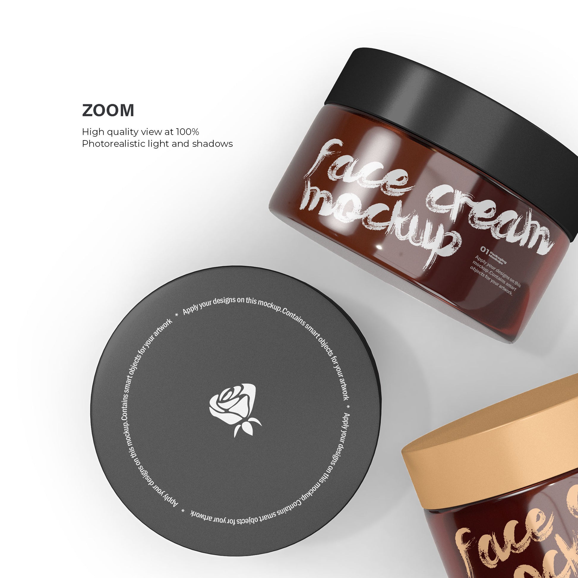 Amber Cream Jars - Cosmetic Mockup