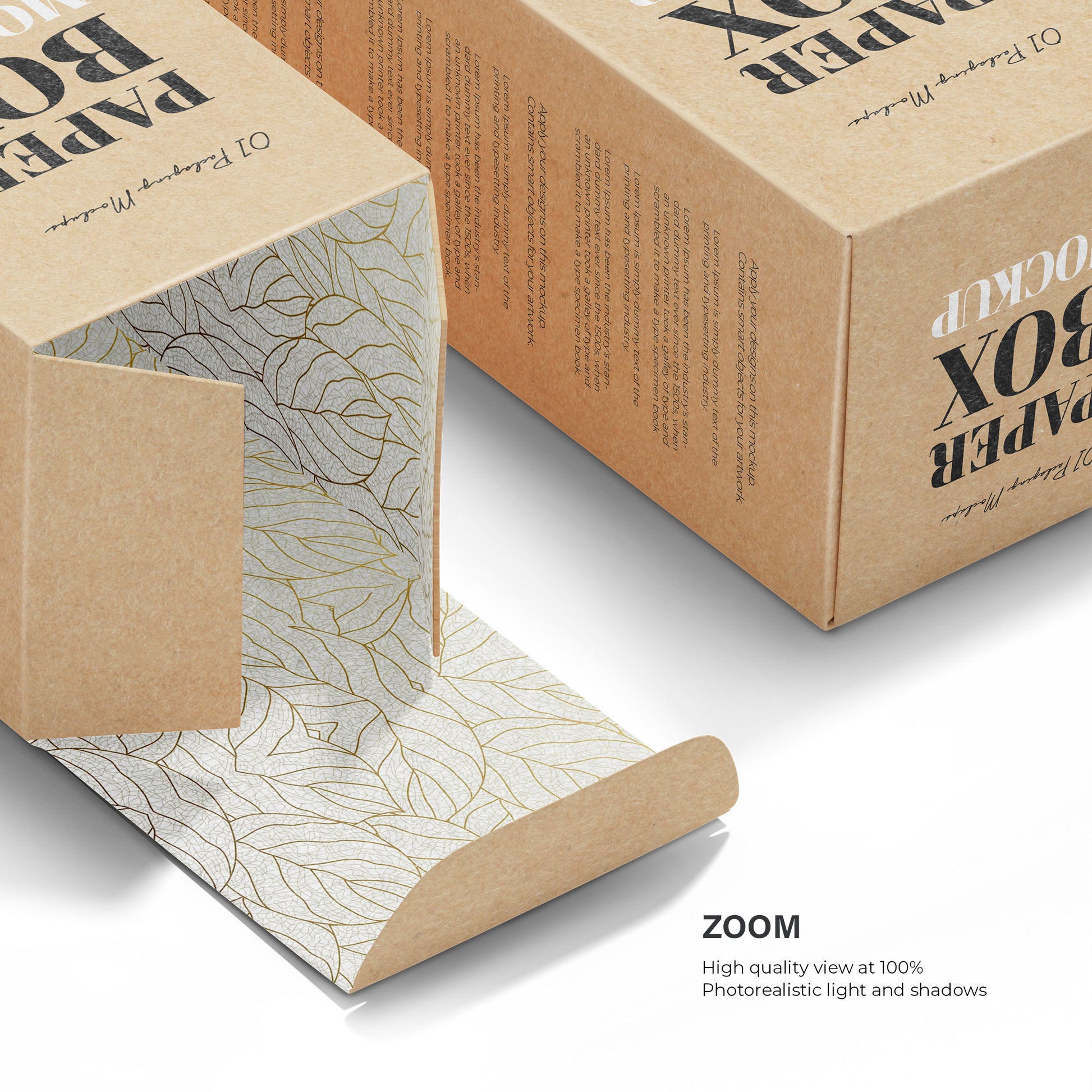 Tall Cardboard Box - 5 Mockups Bundle