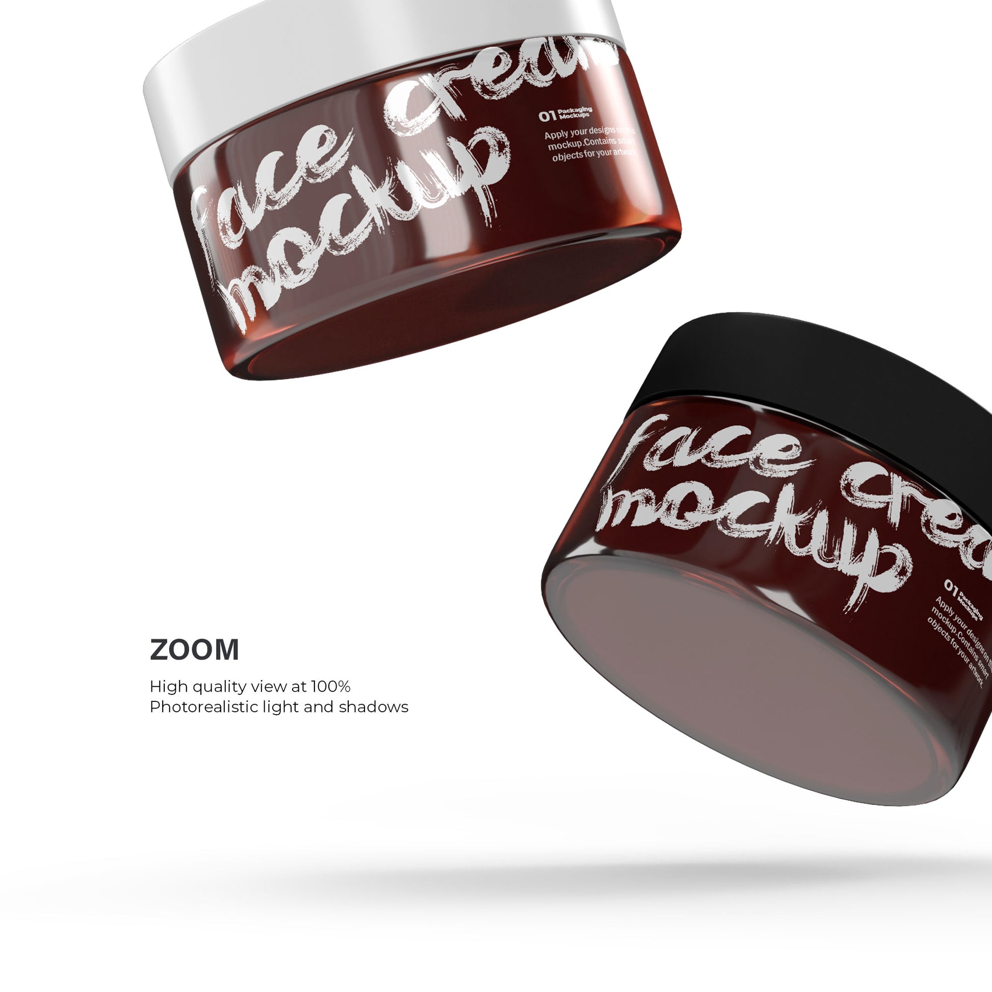 Amber Cream Jars - Cosmetic Mockup