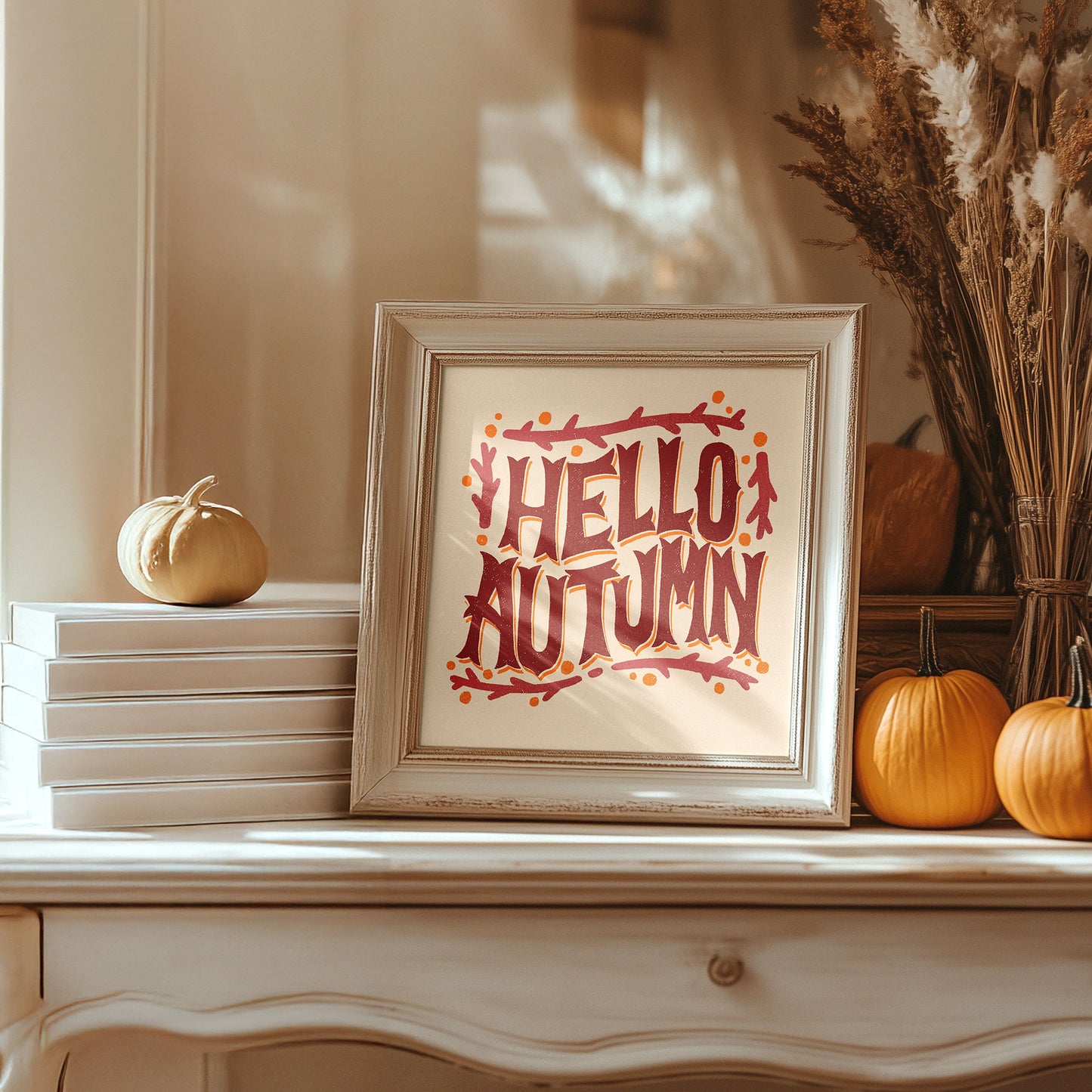 Fall Edition Picture Frame Mockup - Square Frame Size