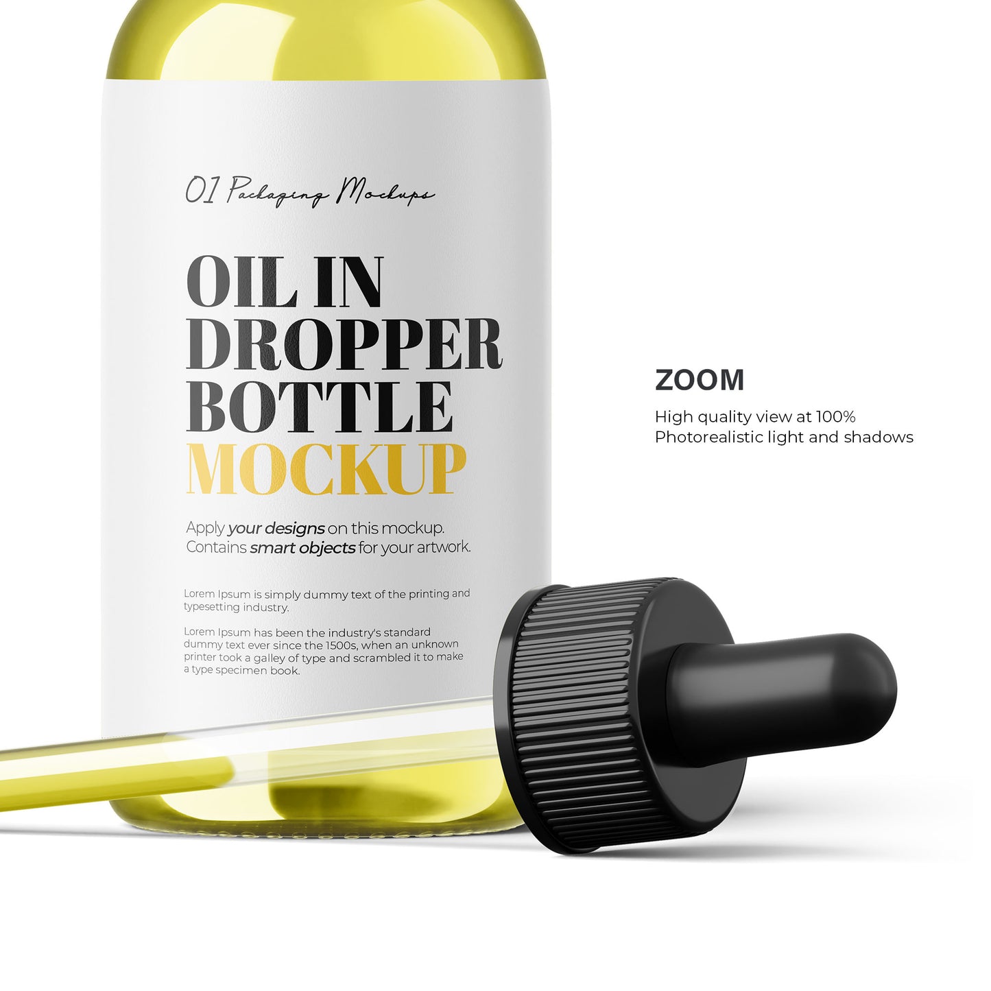 Clear Dropper Bottle - Editable Lid&Oil Color