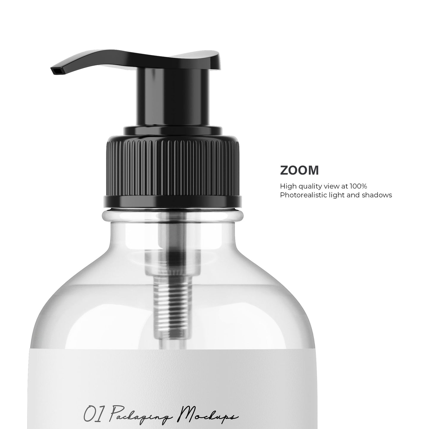 Clear Pump Bottle - Soap Bottle - Editable Lid