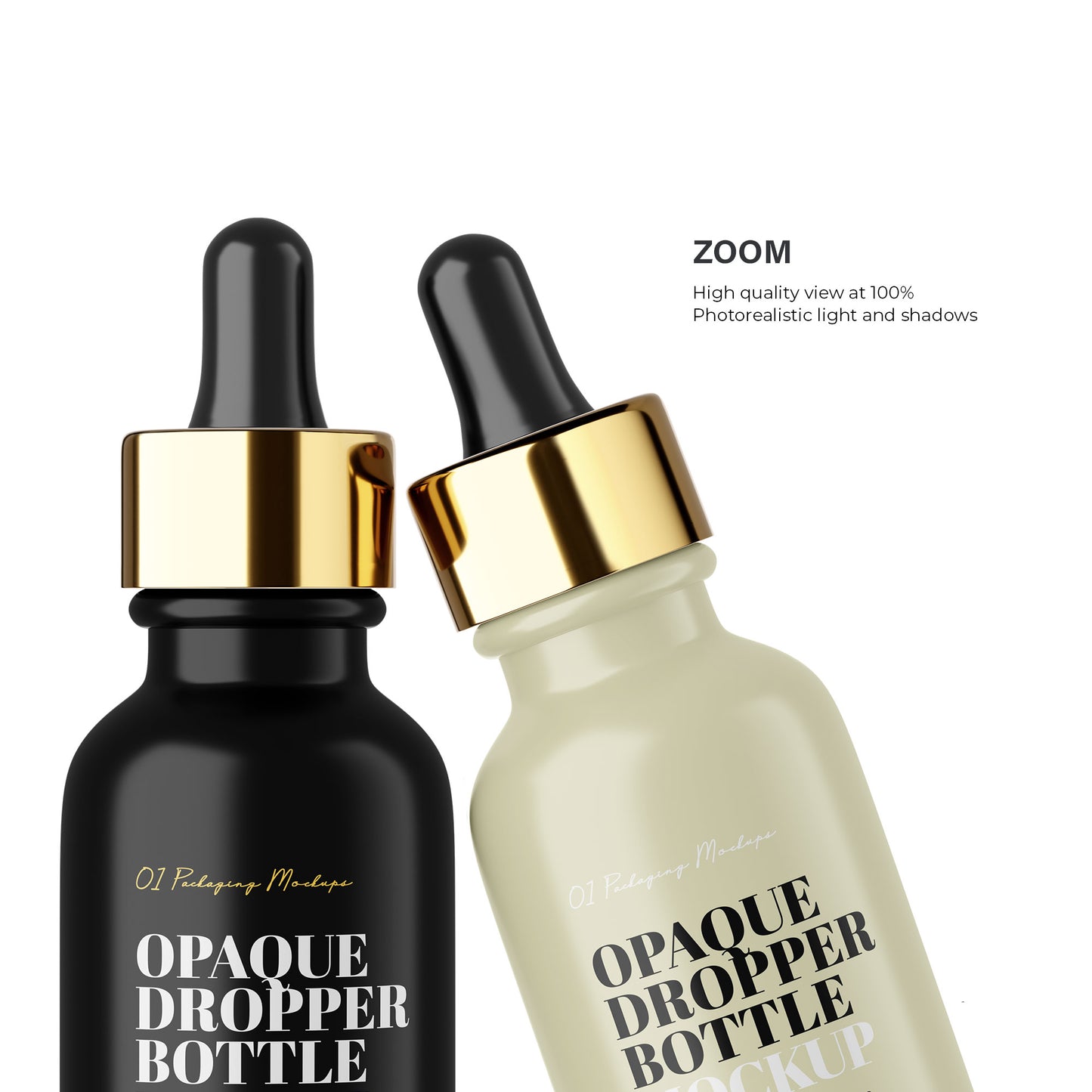 Glossy Dropper Bottle - Editable Lid